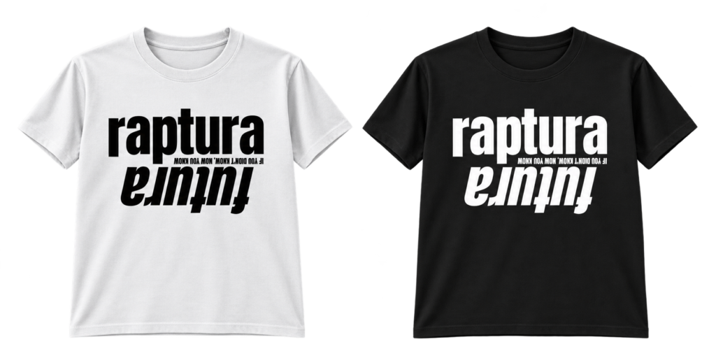 Raptura Futura Signature T-shirts in white and black