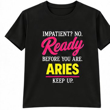 Aries Western Zodiac Collection black T-shirt
