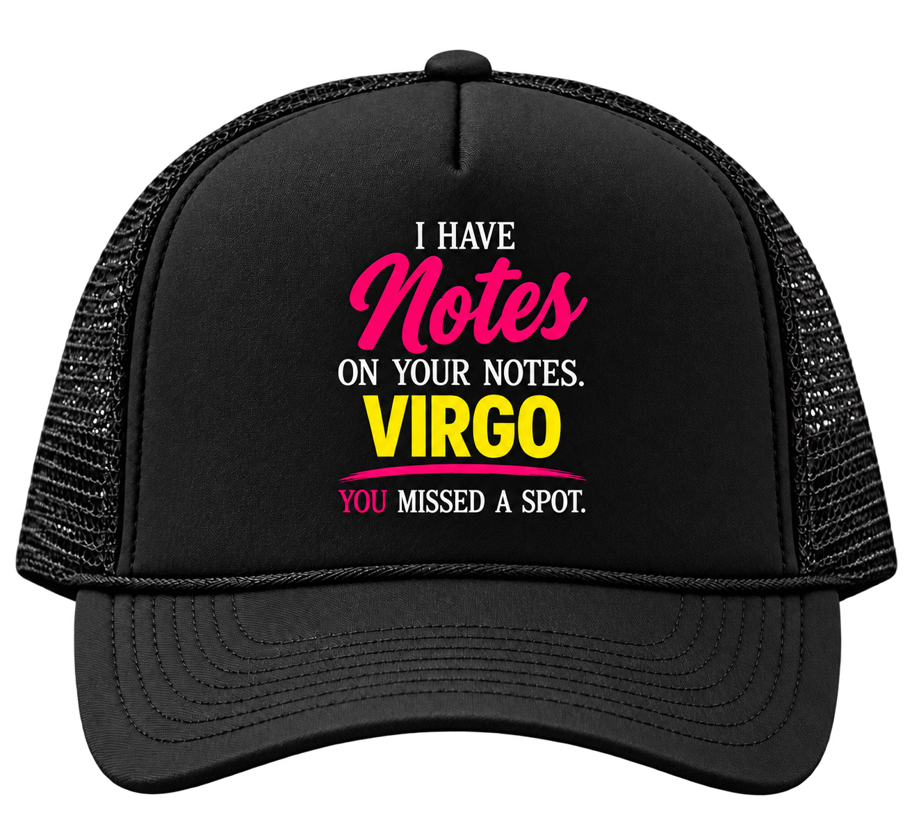 Virgo black trucker hat